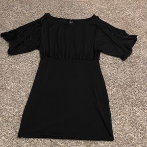 Forever 21 cold shoulder black dress